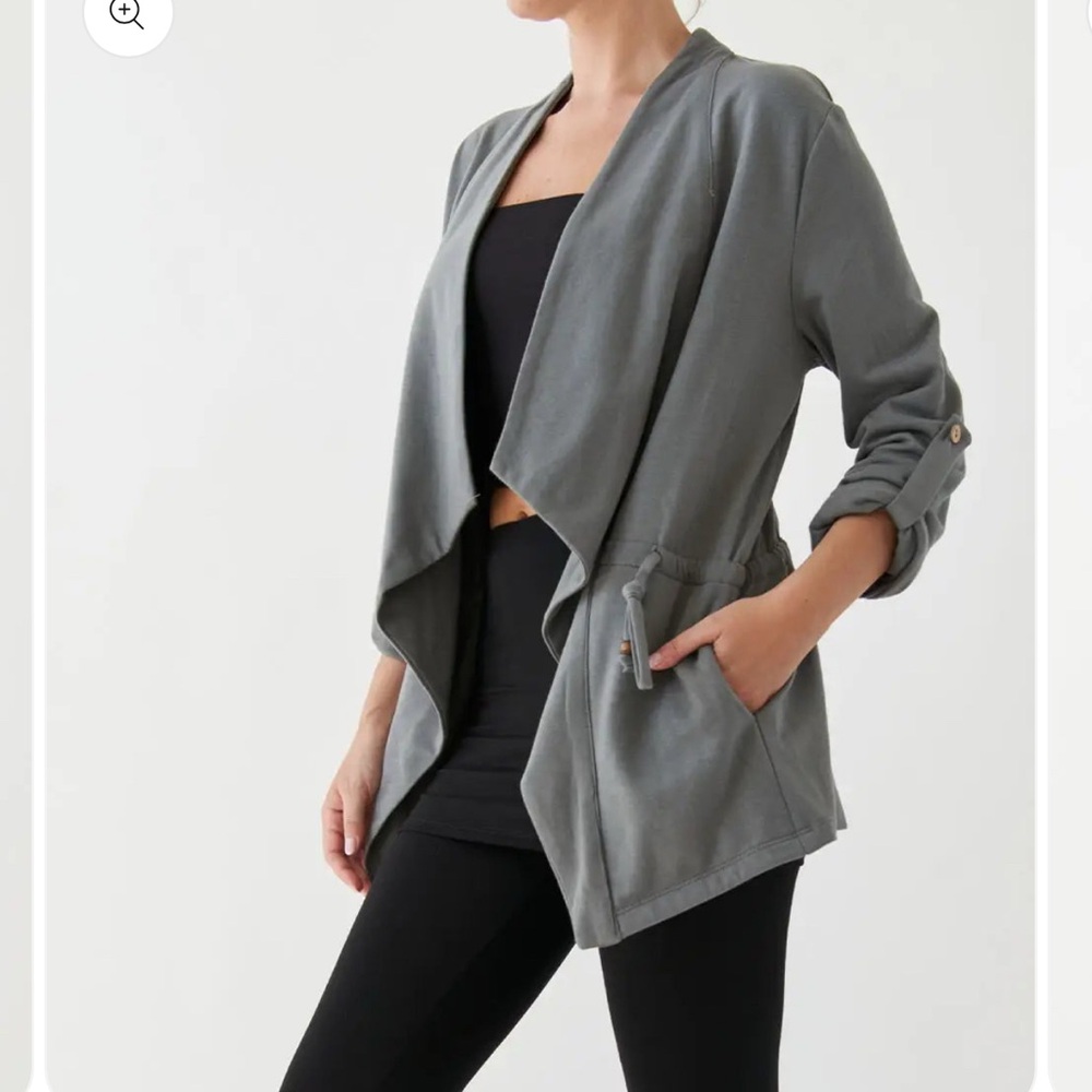 Redemption Sage Gray Hemp & Organic Cotton Blazer Size S